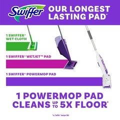 Swiffer PowerMop Multi-Surface Mopping Pad Refills, 11 Count, White/Purple