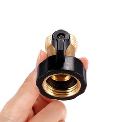 Sanpaint Water Hose Shut Off Valve, 2 Brass and Rubber Grip(2 Pack), 2 Pack