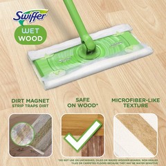 Swiffer Sweeper Wet Wood Floor Mopping cloths, 20 count 20 Count (Pack of 1)