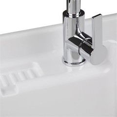 Pemberly Row Modern / Contemporary 28″ Laundry Sink Cabinet in White