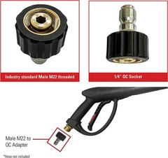Simpson Genuine OEM Adapter, 3/8″ QC Plug X M22 – 7101772