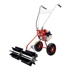 43cc 2-stroke Petrol-powered Sweeper Broom Lawn Gravel Turf Walk Behind Sweeper