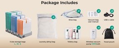 Vacuum Bags for Travel with Rechargeable Air Pump, Portable Space Saver Bags for