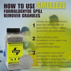 SMELLEZE Natural Formaldehyde Spill Remover & Odor Eliminator Granules: 2 lb.