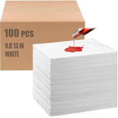 Oil Absorbent Pads for Garage, Basement & Home 100 Pcs 9.8 x 13 Inch