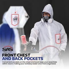 SAS Safety Corp Moonsuit Nylon and Cotton Coverall | Machine Washable Full Pu…