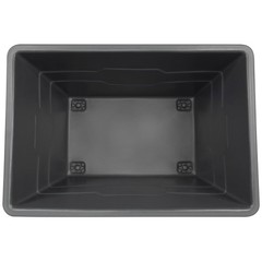 ReadySpace Commercial 20 Bushel Utility Cart with Steel Base, Poly Box Basket…