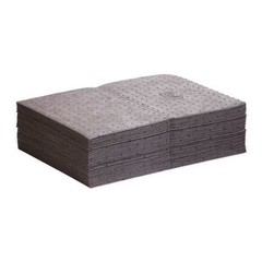Pig Sorbent Pad, 11 gal, 15 in x 20 in, , Gray, 50 PK MAT231 Pig MAT231 15 in x