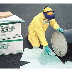 Brady Spcun3800 Sorbent Roll, 39 Gal, 30 In X 150 Ft, Harsh Chemicals, Green,