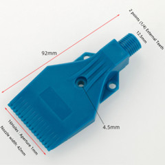 2Pcs Blue ABS Air Blower Air Nozzle Air Knife Wind 1/4” BSPT Plastic 3 Holes
