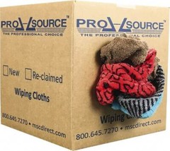 5 Lb Box PRO-SOURCE Reclaimed Cotton Terry Cloth Shop Rags: Assorted Color