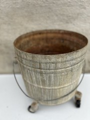 Vintage Geerpres Wringer Inc 2 Gallon Galvanized Mop Bucket Industrial Planter
