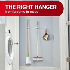 Command Broom and Mop Gripper, 3-Pack, Organize Damage-Free