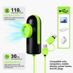 VACKFOX 12 Pack Vacuum Bags Green-12 + USB & TYPE-C Pump, Green