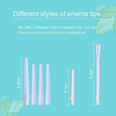 Enema Kit Replacement Part – 6.6ft Silicone Hose With 6 Tips, Clear