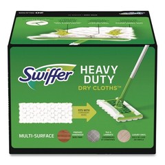Swiffer 77197 10.3″ x 7.8″ Heavy-Duty Dry Refill Cloths – White (80/CT) New
