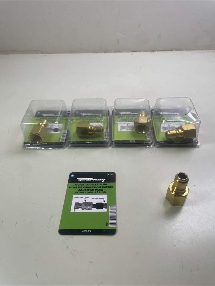 Forney 3/8” Quick Coupler Plug 3/8” Quick Connect x 3/8” FNPT (5 Pack)