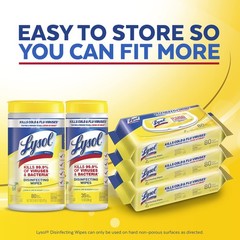 Lysol Handi-Pack Wipes, Lemon and Lime Blossom, 80 ct ( pack of 6 )