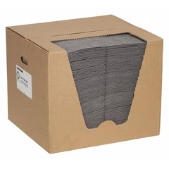Spilltech Gpd100m-Bx Sorbent Pad, 17 Gal, 15 In X 19 In, Universal, Gray,