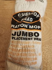JUMBO Rayon Cushion Head MOP REPLACEMENT POLY screw threaded JW Mfg Co. #14 Usa