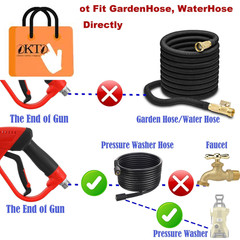 Deluxe Pressure Washer Gun, with Replacement 40inch, Black, Red
