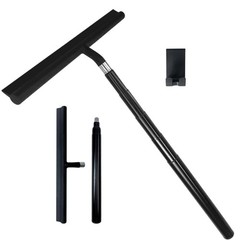 Steel Shower Squeegee With Hook Adjustable Telescopic Window Wiper For Bathroom