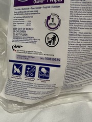 2 PACK Diversey Oxivir 1 Wipes Disinfectant Refill 160 Ct Roll 100850925 Exp2028