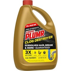 Clorox Liquid-Plumr Pro-Strength Clog 80 Fl Oz (Pack of 1), Pale yellow