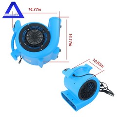 1/2HP 2200CFM 2 Speed Air Mover Carpet Dryer Floor Fan Cooling Fan W/ 15Ft Cord