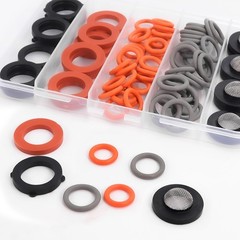 NBRINGO 84 Pieces Power Pressure Washer O Rings, Garden Hose 1/4″, 3/8″, 3/4″
