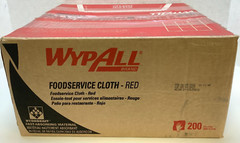 WypAll (51636) CriticalClean Fabric Food Service Cloths 23.5″ x 12.5″ Red 200ct