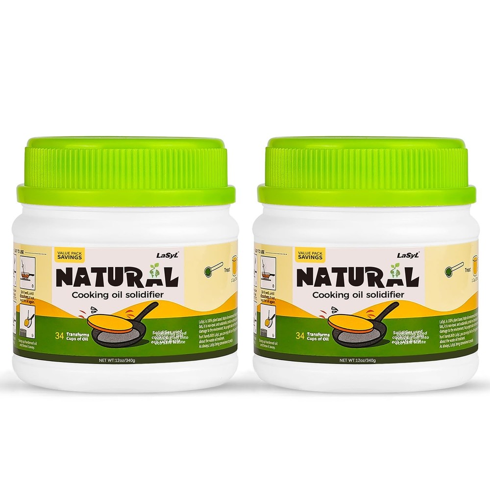 Natural Cooking Oil Solidifier Powder, Harden Up to 2.25 Gallon of Fry Oil Aw…