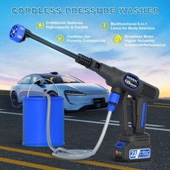 Cordless Portable Washer, 1280 PSI Portable Handheld Washer with Trigger-Cont…