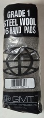 GMT 117004 Steel Wool Hand Pads Grade 1 (Medium) – 2 packs of 16 pads each