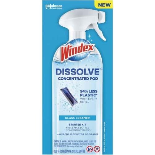 NEW Windex Dissolve Glass Cleaner Concentrated Pod Starter Kit FREE SHIPPING