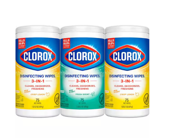 3 Pack – Disinfecting Wipes, Bleach Free Cleaning, Multi-Surface Wipes