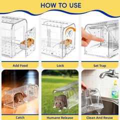 Humane Mouse Trap,2 PCS No Kill Traps for Indoor & Outdoor – Reusable…