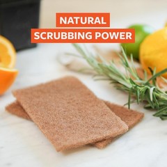 Full Circle Neat Nut Walnut Shell Scouring Pads, Non-Scratch, Set of 3, 5 oz