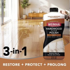 Weiman Wood Floor Polish and Restorer 32 Oz 3PC Bundle – 32 Fl (Pack of 3)