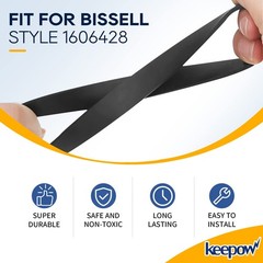 Replacement Perimeter 10.86 inches, Width 0.28 Black, Gray
