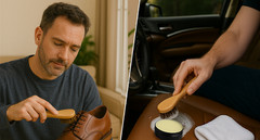 Leather Boot Care Kit – Mink Oil & Saddle Soap for Leather with Applicators &