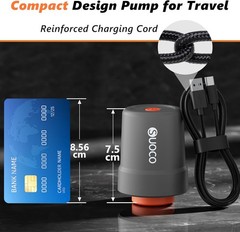 Travel Vacuum Pump for Vacuum Storage Bags, Mini USB Rechargeable Portable