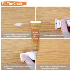 REALINN Wood Furniture Repair Kit- Set of 28 – Touch Up 28 Piece Set, Brown
