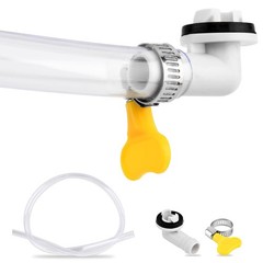3 Ft White Air Conditioner Drain Hose Portable AC Hose Elbow Connector