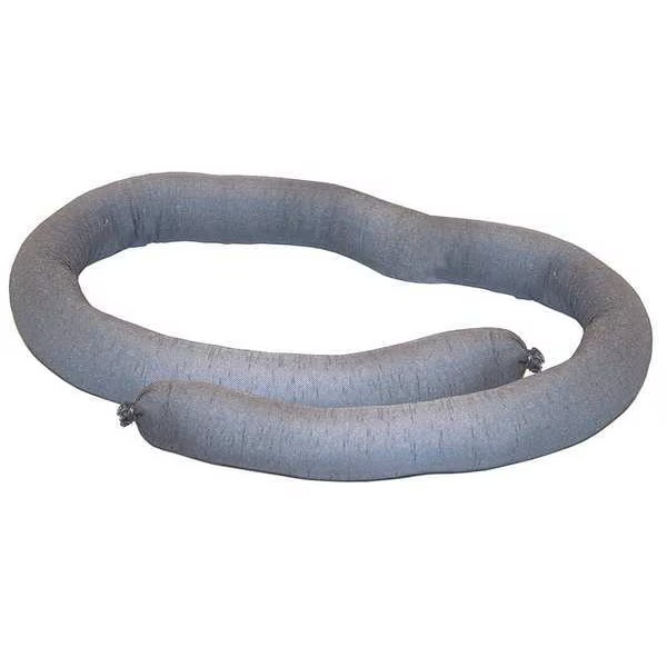 Oil-Dri L90312 Sorbent Sock, 24 Gal, 3 In X 10 Ft, Universal, Gray, 6 Pk