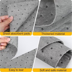 100 Pcs 10×13 Inch Oil Absorbent Pads for Automotive Workshop Spill Control