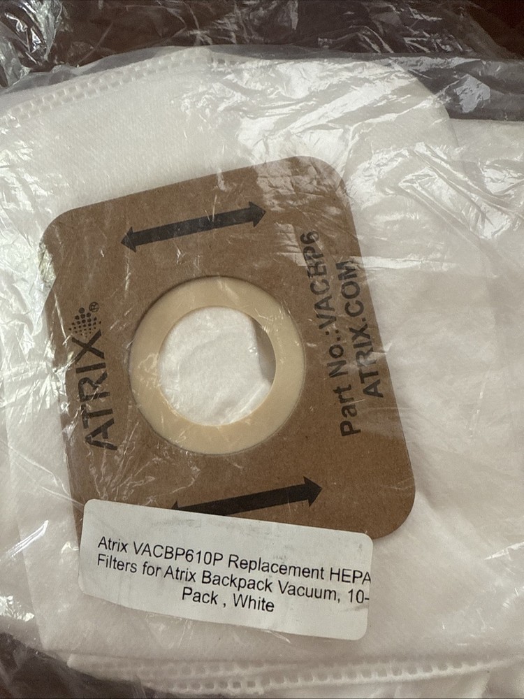 Atrix Vacbp6 10 Pack Replacement Vacuum Bags Hepa For Atrix Backpack Vacuum