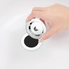 40mm Inner Dia Stainless Steel Sink Drain Cover Seal Plug Silver Tone 2Pcs