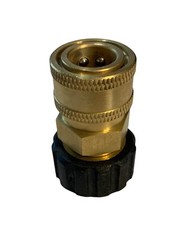 Brass 3/8 Quick Connect QC Socket with Female Twist Seal 22mm Threads 15mm Stem