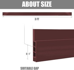 Suptikes 2 Pack Door Draft Stopper，Door Sweep for Exterior & Interior Brown